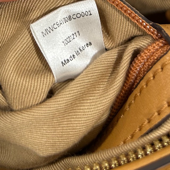 MCM Cognac Visetos Coated Canvas and Leather Shoulder Bag - Picture 12 of 16